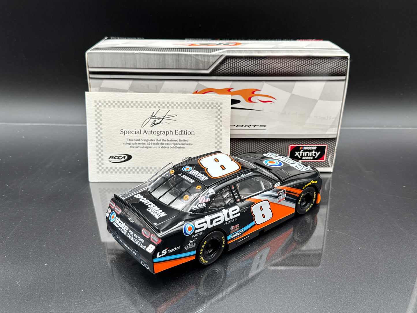 JEB BURTON #8 State Water Heaters 2020 Camaro Autographed