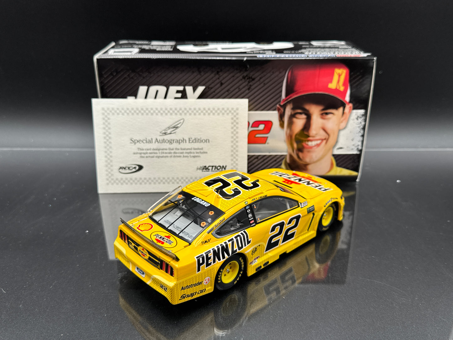 Joey Logano #22 Pennzoil 2019 Mustang Autographed