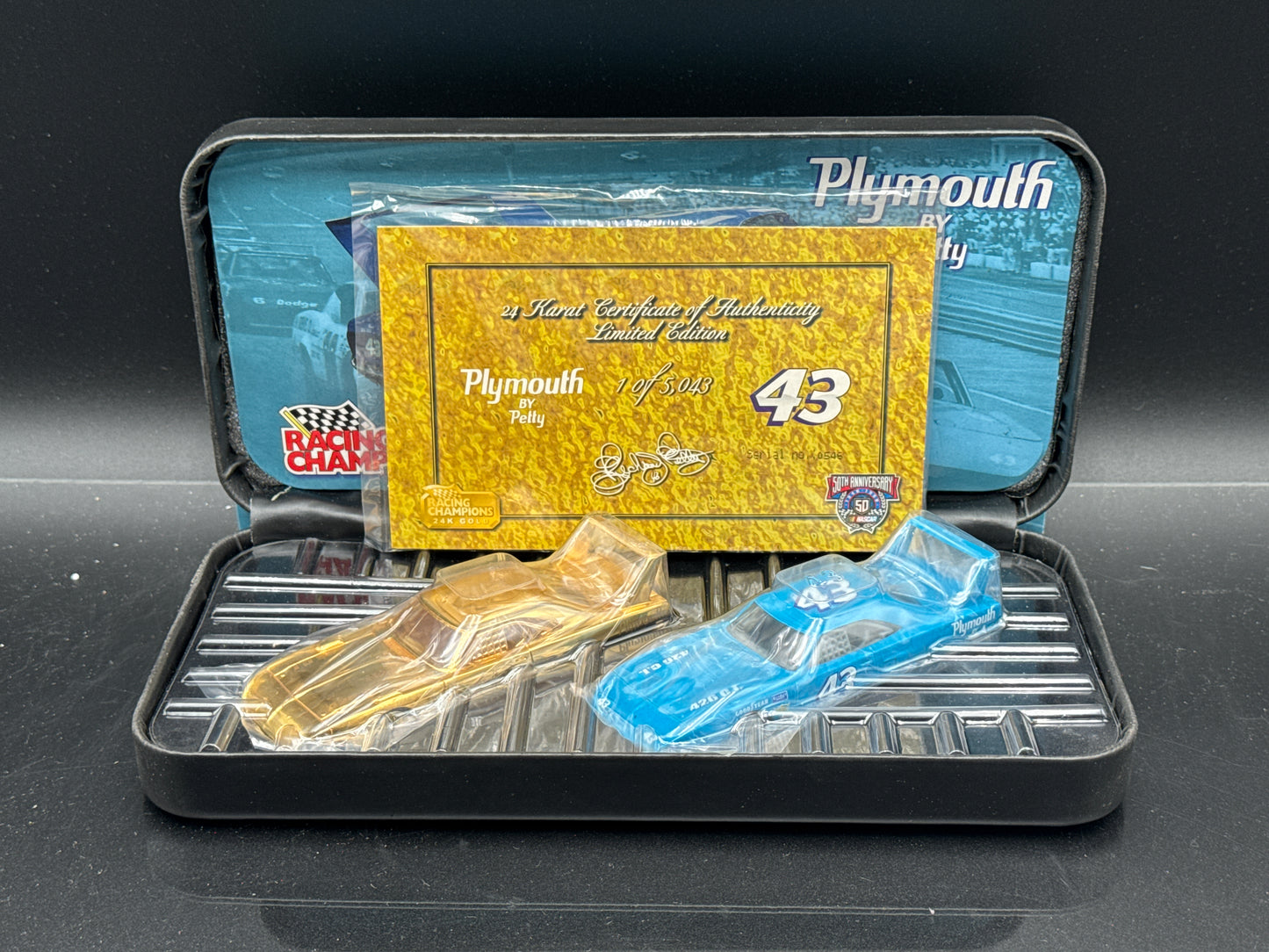 Richard Petty #43 Plymouth 24k Two Car Set