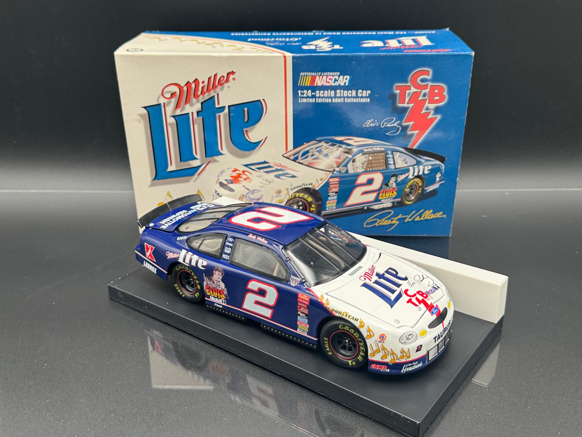 Rusty Wallace #2 Miller/Elvis TCB 1998 Ford Taurus.