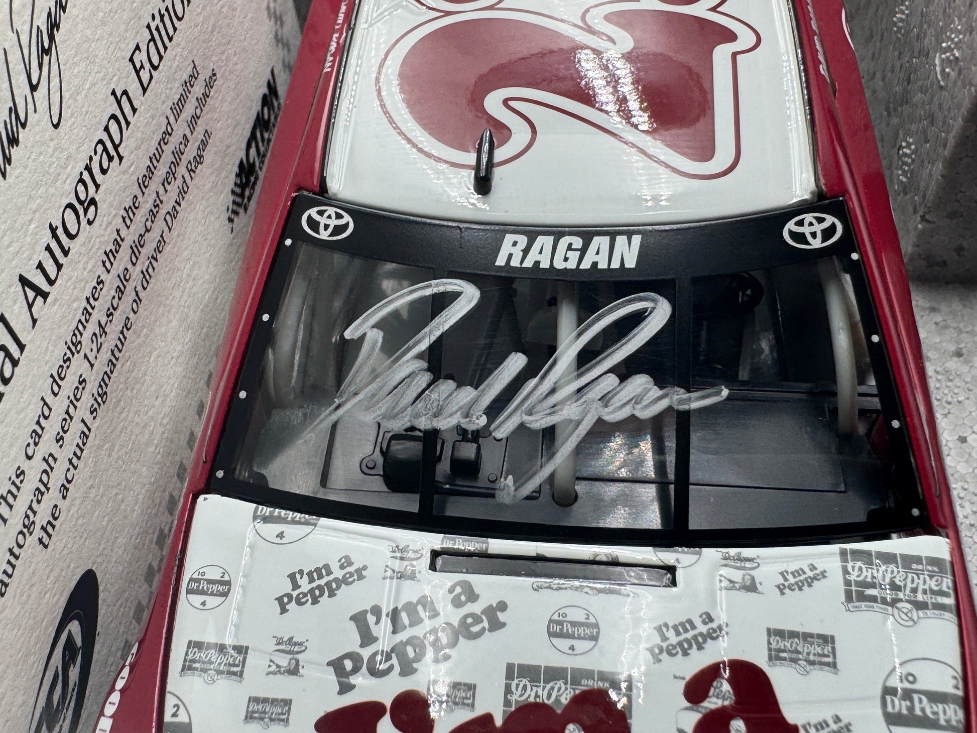 David Ragan #23 Dr Pepper Darlington 2016 Camry Autographed