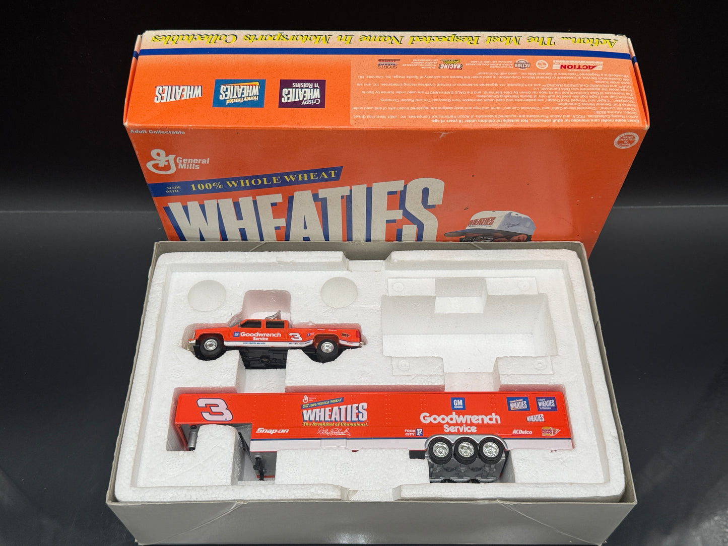Dale Earnhardt #3 Goodwrench Wheaties 1997 Chevy Dually and Trailer