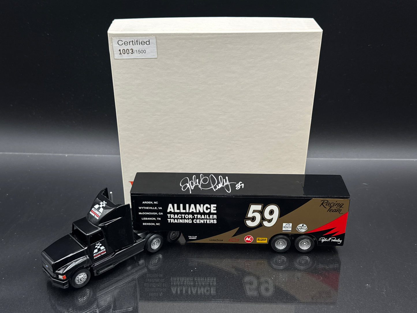 Robert Pressley Alliance Team Hauler Autographed