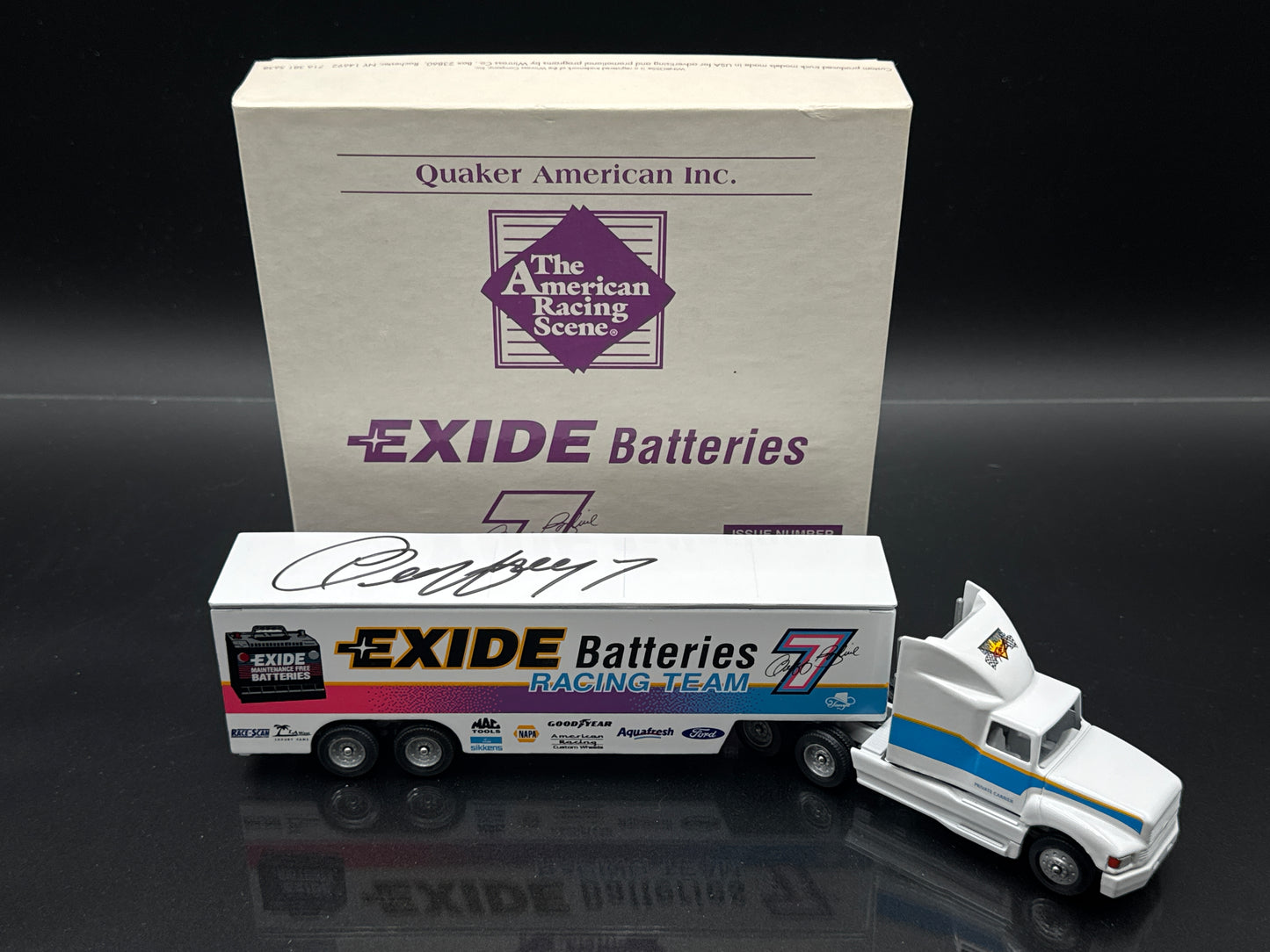 Geoff Bodine Exide Batteries Hauler Autographed