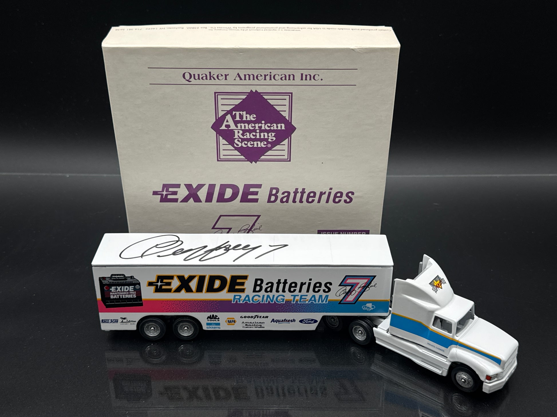 Geoff Bodine Exide Batteries Hauler Autographed