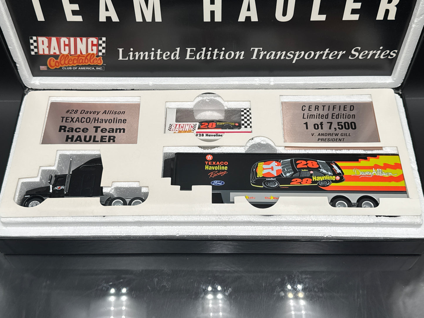 Davey Allison Havoline Race Team Hauler w/ Case