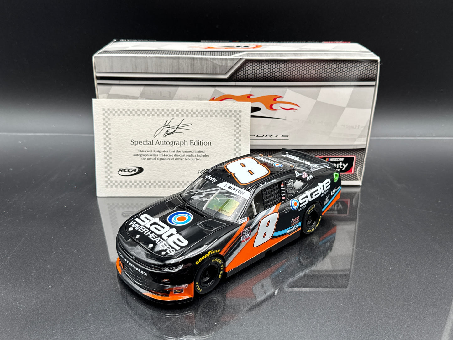 JEB BURTON #8 State Water Heaters 2020 Camaro Autographed