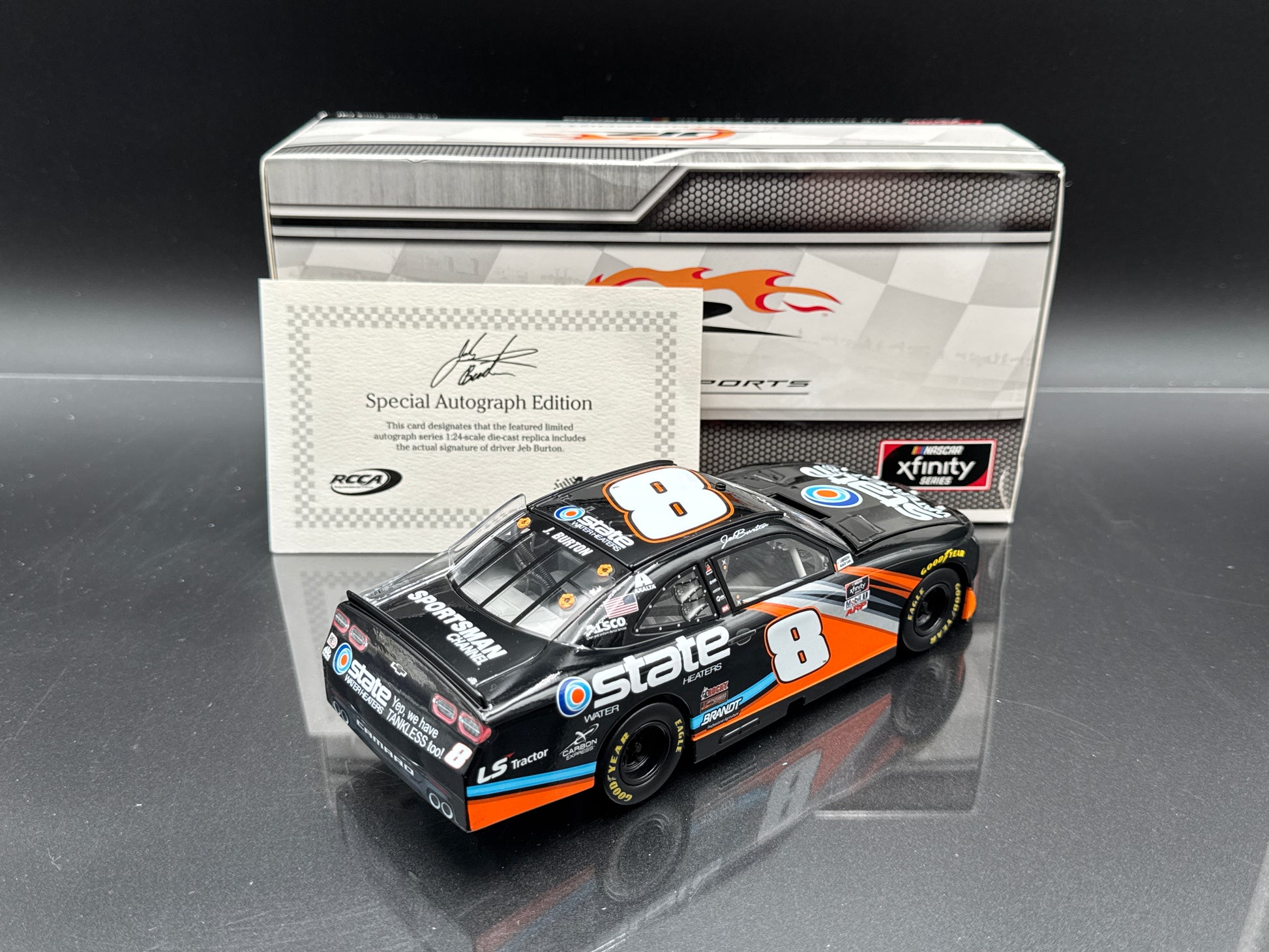 JEB BURTON #8 State Water Heaters 2020 Camaro Autographed