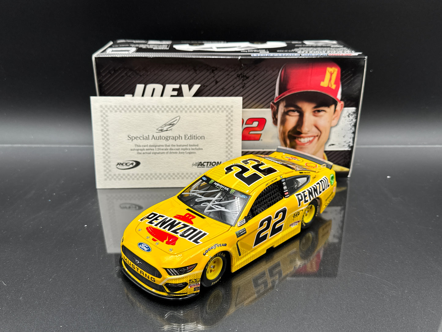 Joey Logano #22 Pennzoil 2019 Mustang Autographed