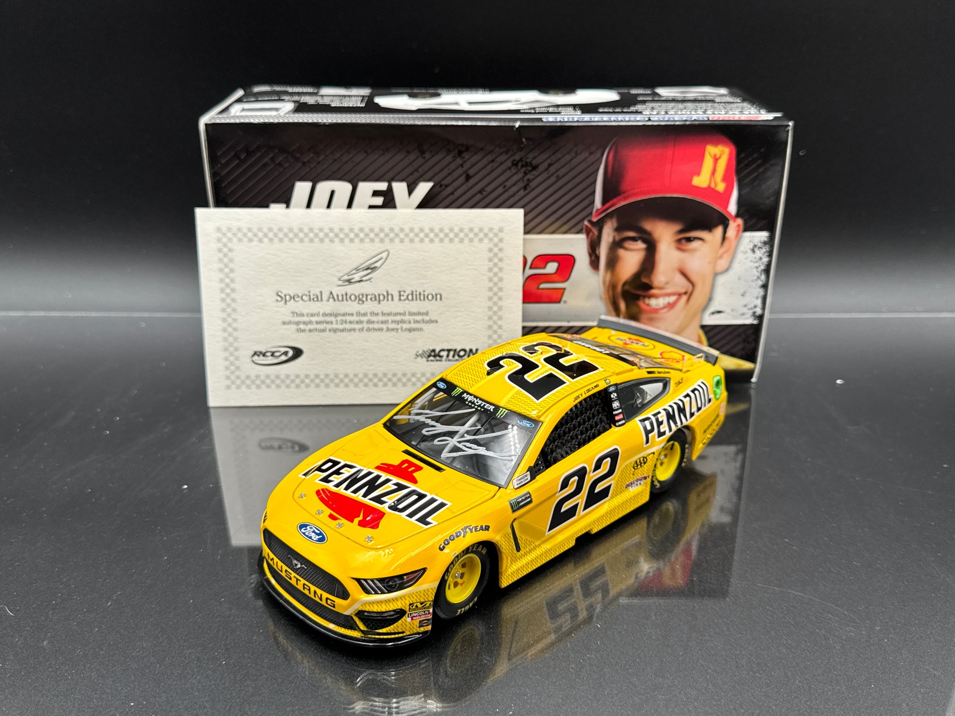Joey Logano #22 Pennzoil 2019 Mustang Autographed