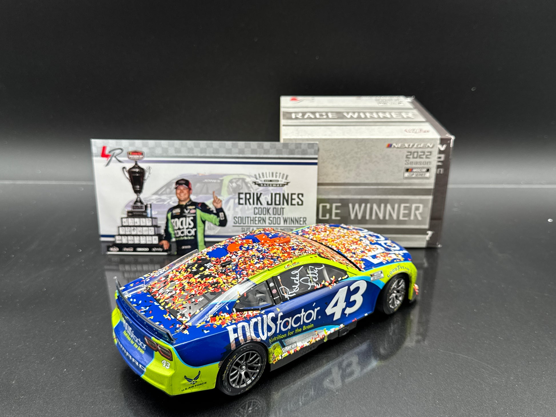 ERIK JONES #43 Focus Factor Darlington Win 2022 Camaro ZL1