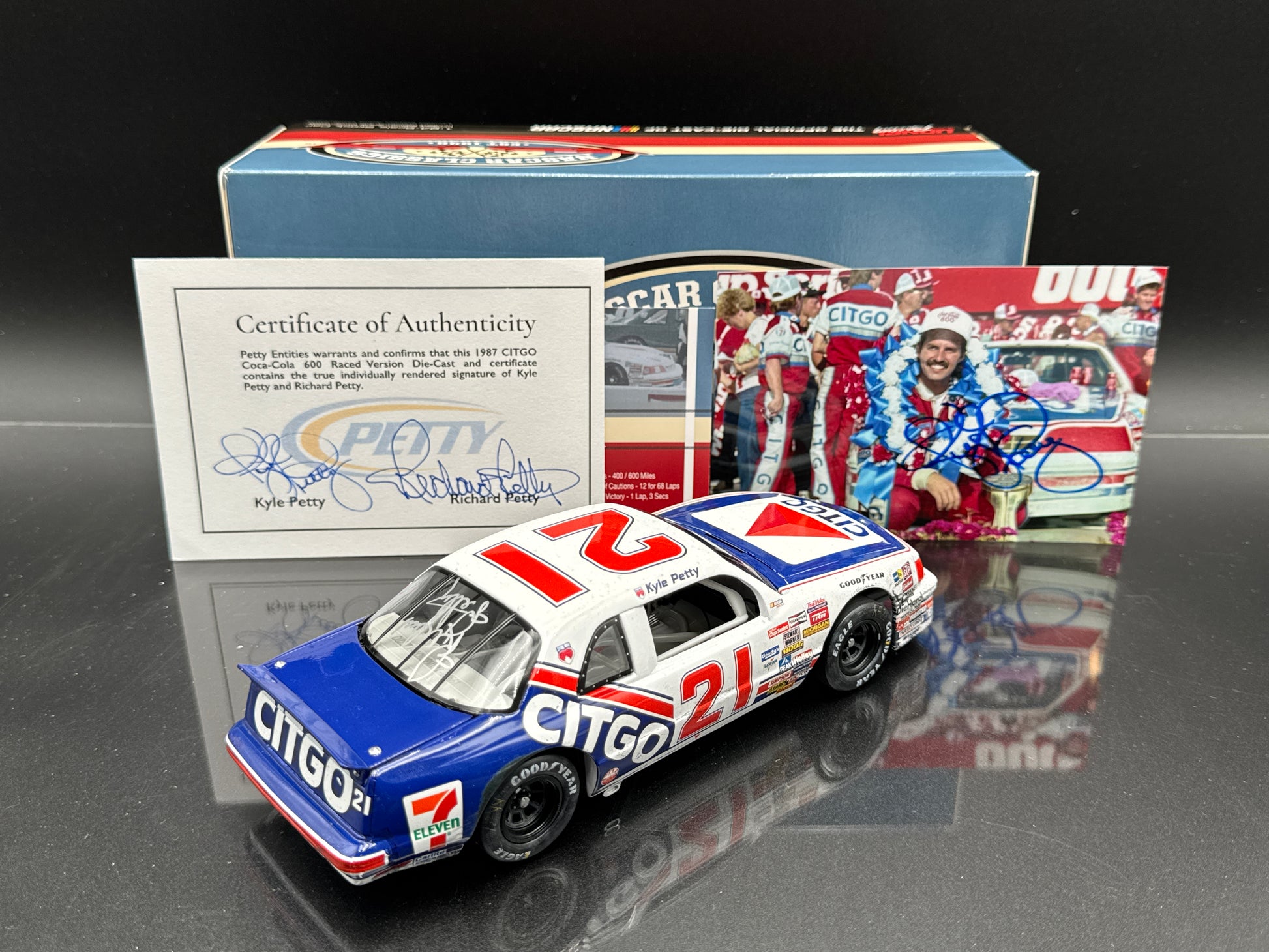 KYLE PETTY #21 Citgo 1987 Charlotte 600 Win 1987 Thunderbird