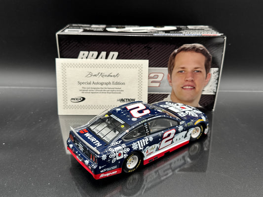 BRAD KESELOWSKI #2 Miller Lite Holiday Sweater 2019 Mustang Autographed