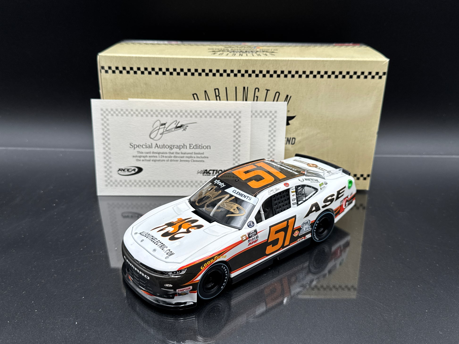 Jeremy Clements #51 AllSouthernElectric.com Throwback 2021 Camaro Autographed