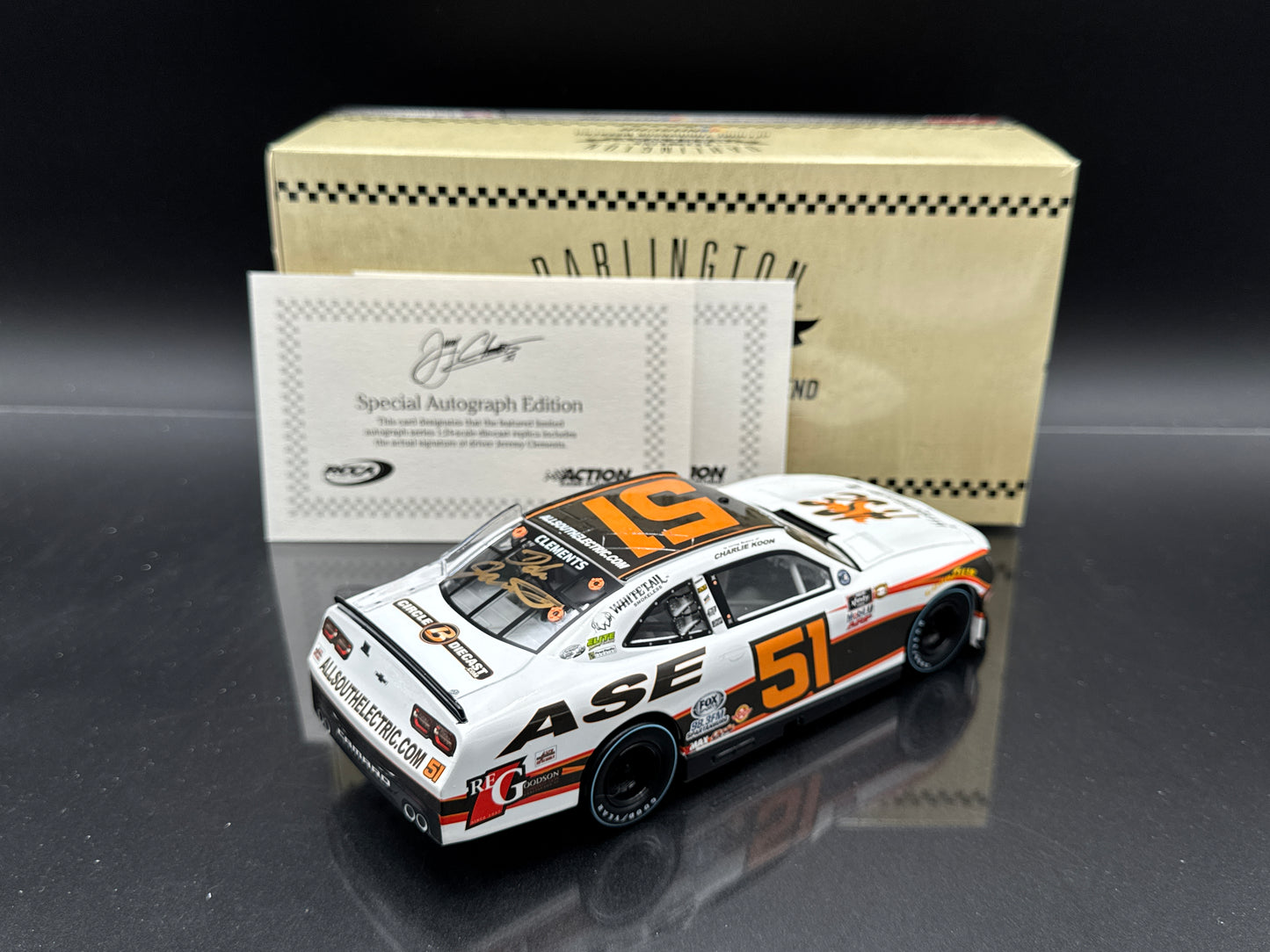 Jeremy Clements #51 AllSouthernElectric.com Throwback 2021 Camaro Autographed