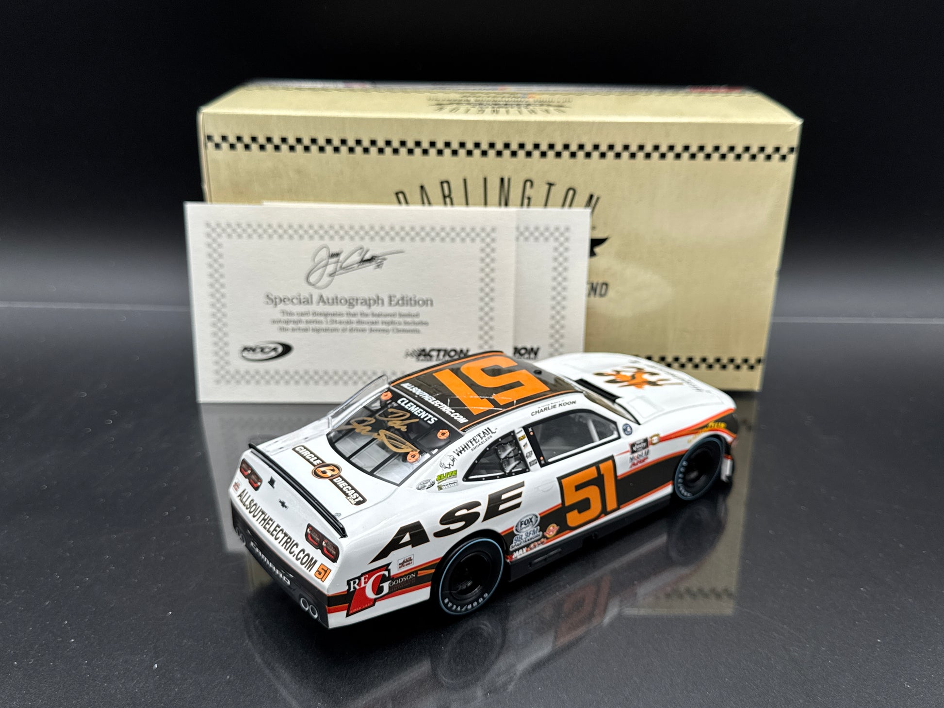 Jeremy Clements #51 AllSouthernElectric.com Throwback 2021 Camaro Autographed