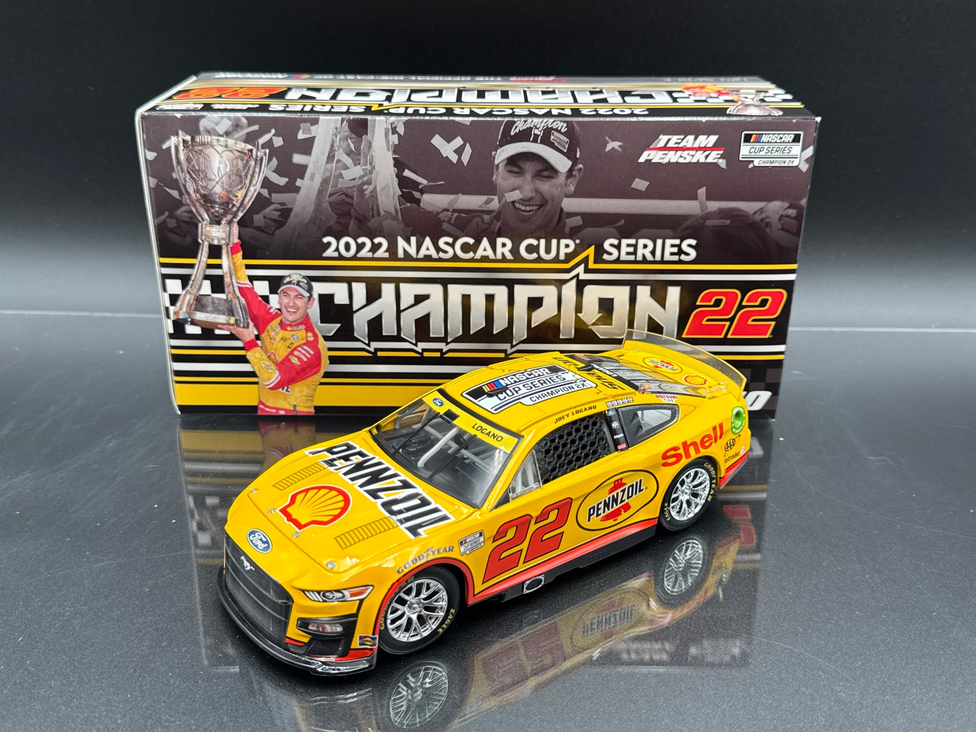JOEY LOGANO 2022 Mustang S • #22 Shell-Pennzoil Champion
