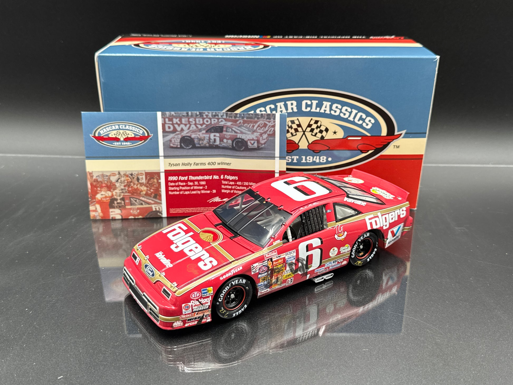 MARK MARTIN #6 Folgers North Wilkesboro Win 1990 Thunderbird