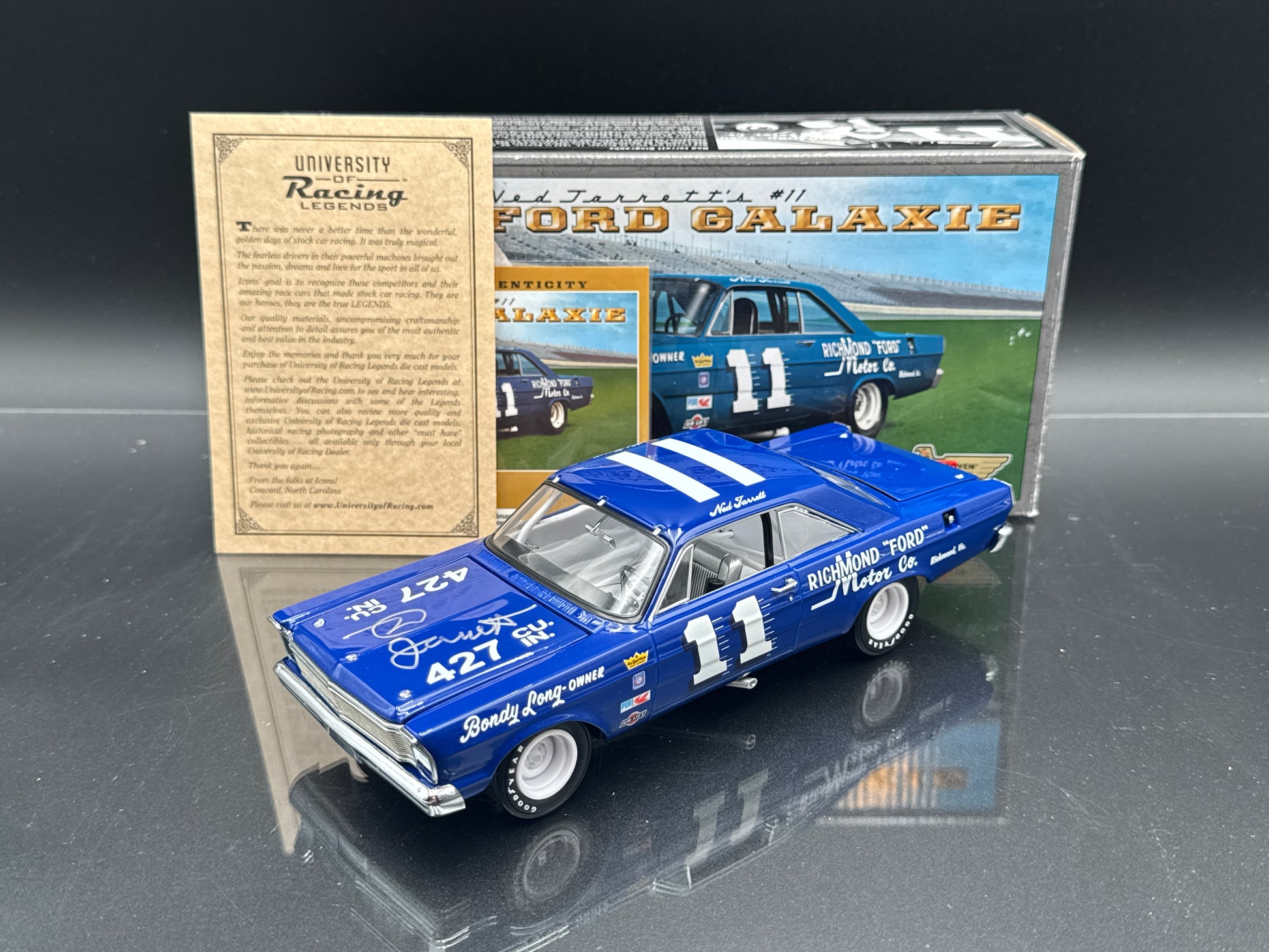 Ned Jarretts #11 Ford Galaxie Autographed
