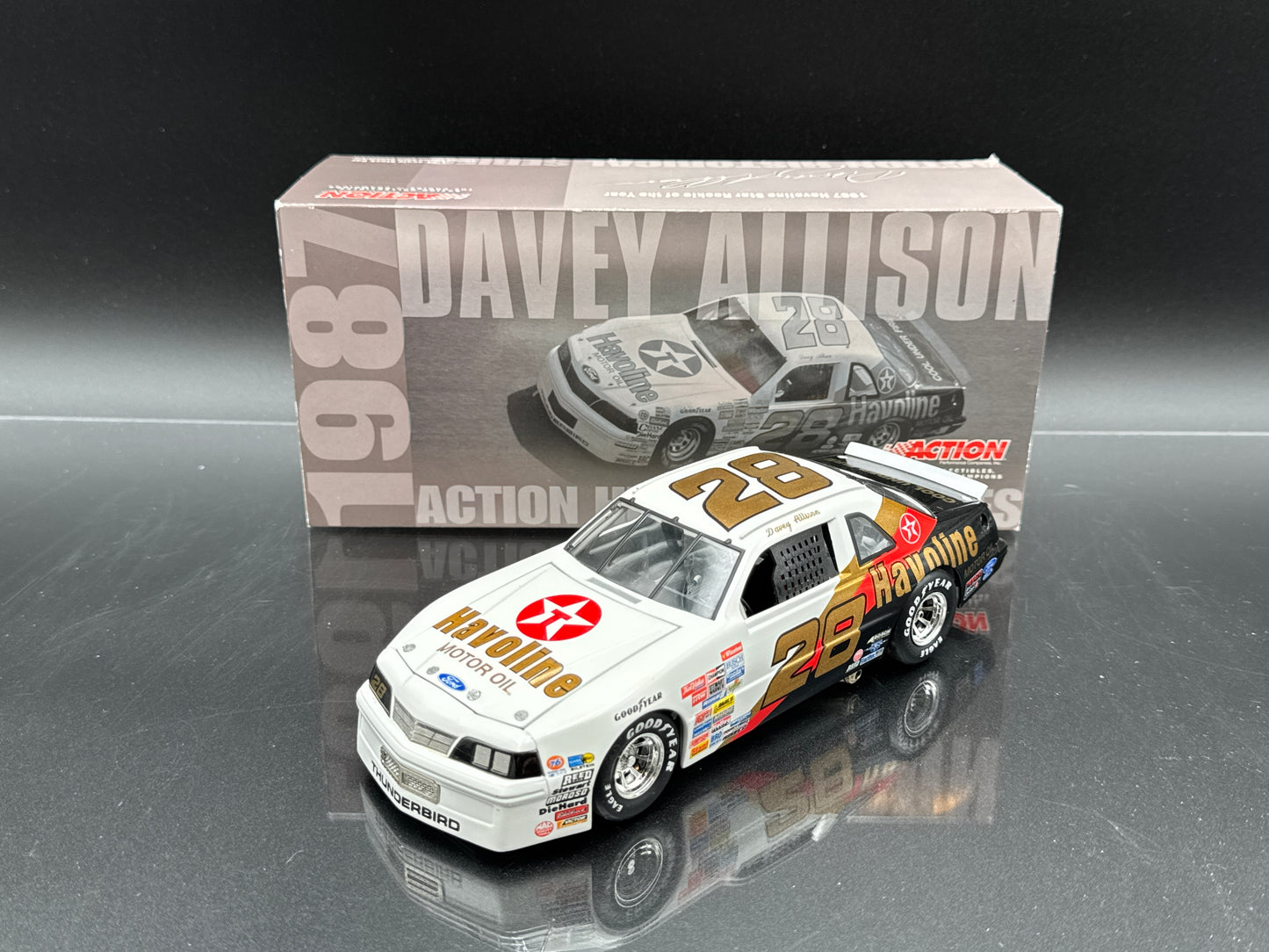 Davey Allison #28 Havoline Star/1987 Rookie of the Year Thunderbird Club Car Bank
