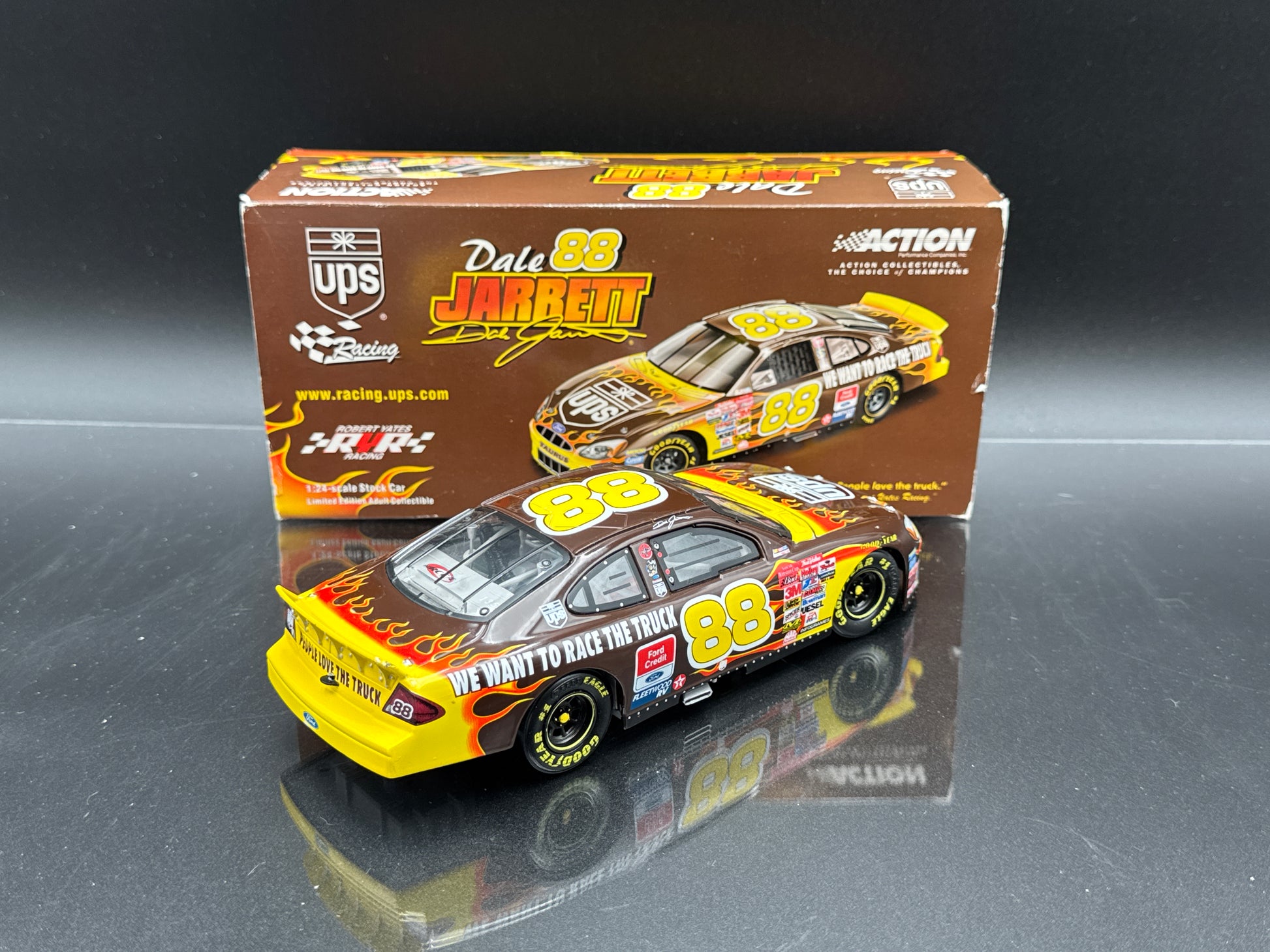 Dale Jarrett #88 UPS/Race The Truck 2001 Taurus Clear Window Bank