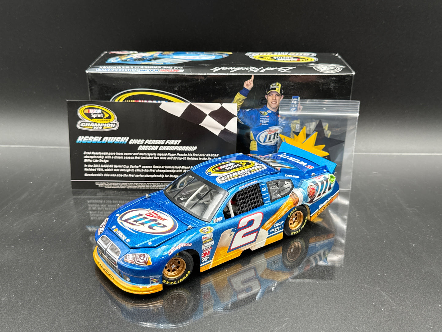 Brad Keselowski #2 Miller Lite Sprint Cup Champion 2012 Charger