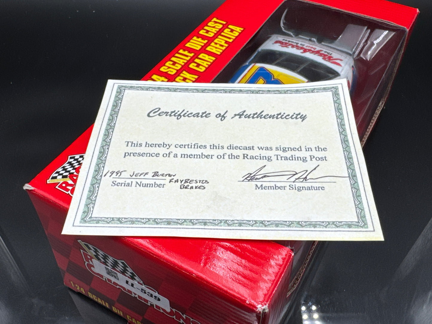 Jeff Burton #8 Raybestos Autographed