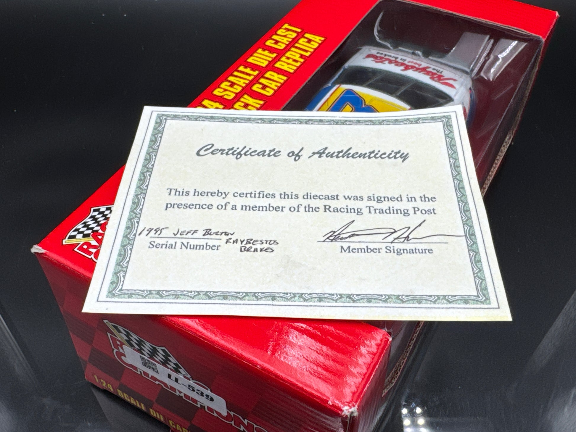 Jeff Burton #8 Raybestos Autographed
