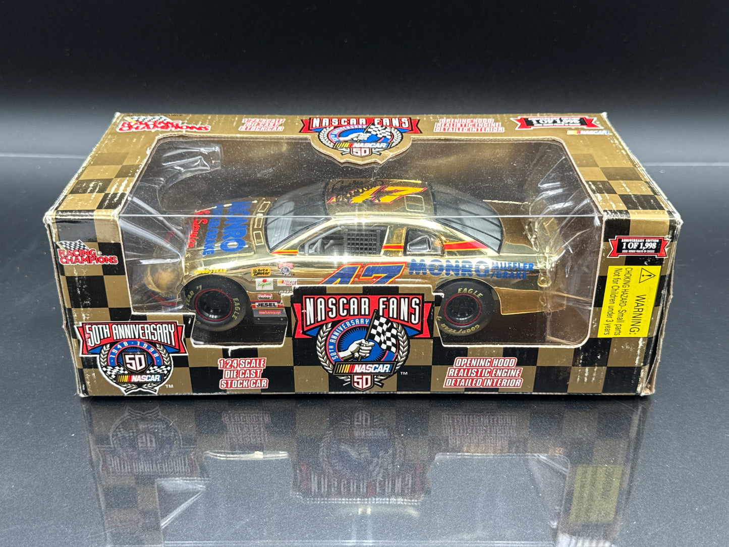 Check Drivers Name #47 Monro Gold Autographed