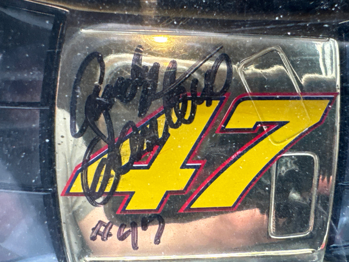 Check Drivers Name #47 MONRO Gold Autographed Racing Champions