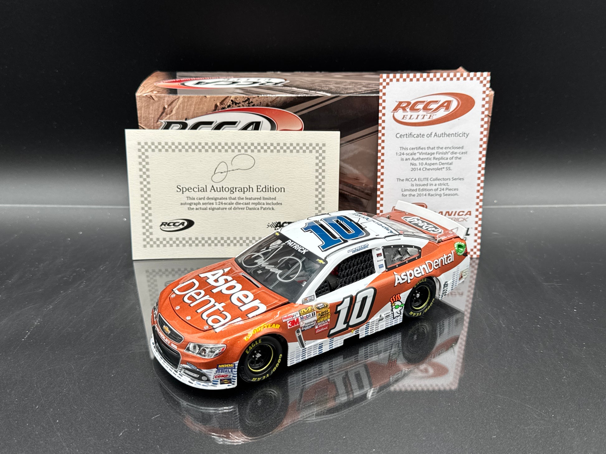 Danica Patrick #10 Aspen Dental Autographed 2014 SS Vintage Elite