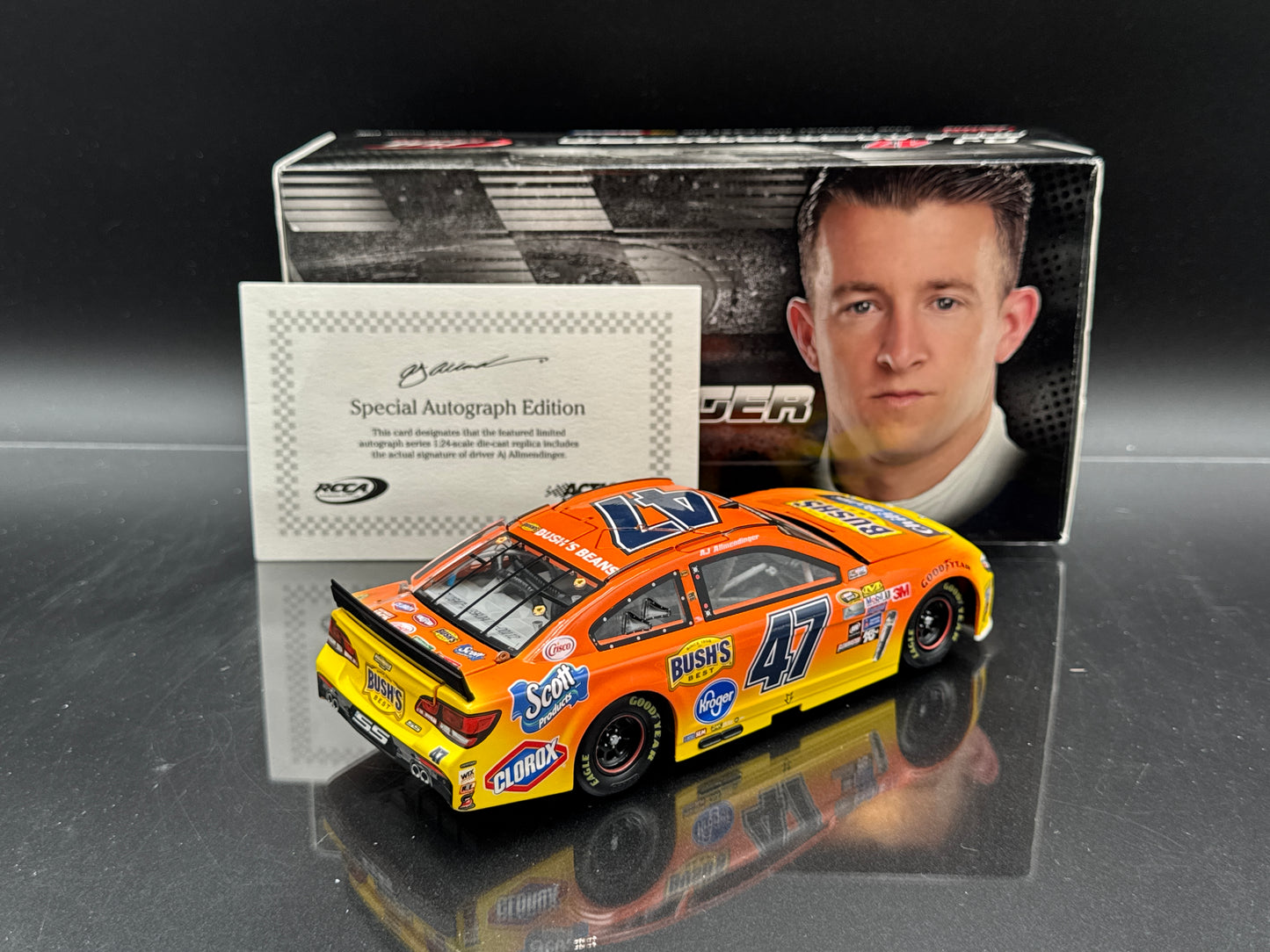 AJ Allmendinger #47 BUSH'S Chili Beans 2016 SS Autographed
