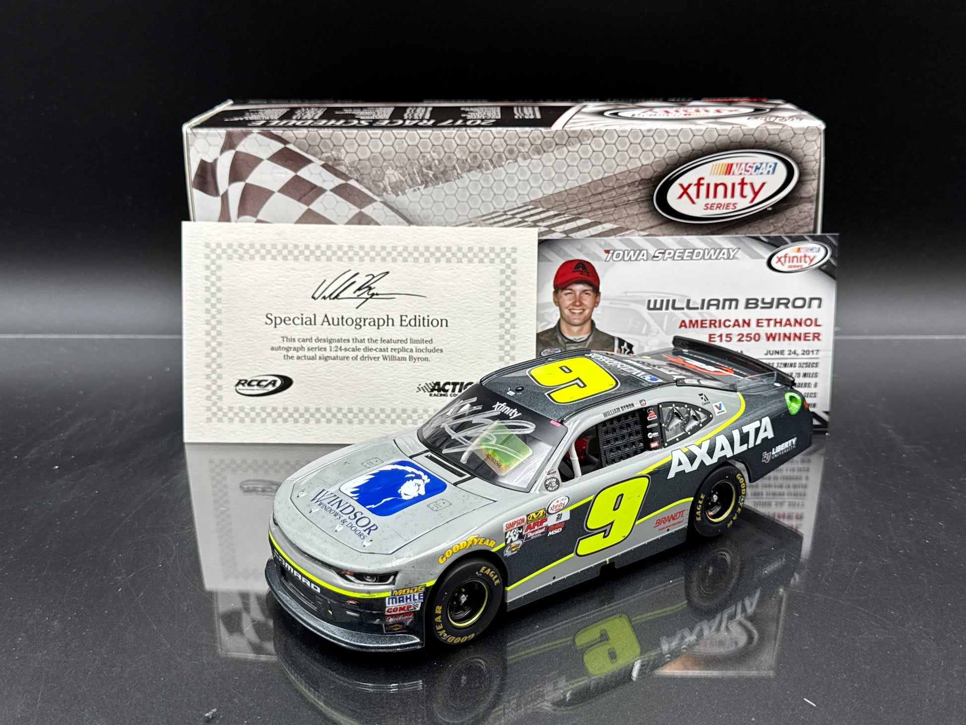 William Byron #9 Axalta lowa Win Autographed 2017 Camaro
