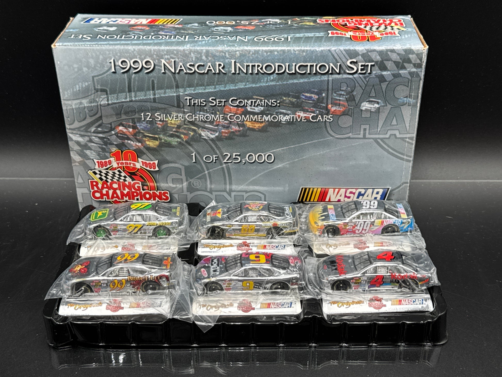 1999 Nascar Chrome Commorative 12 Car Set