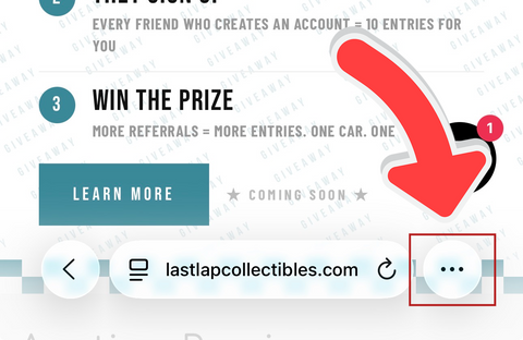 Tap the three dots in Safari